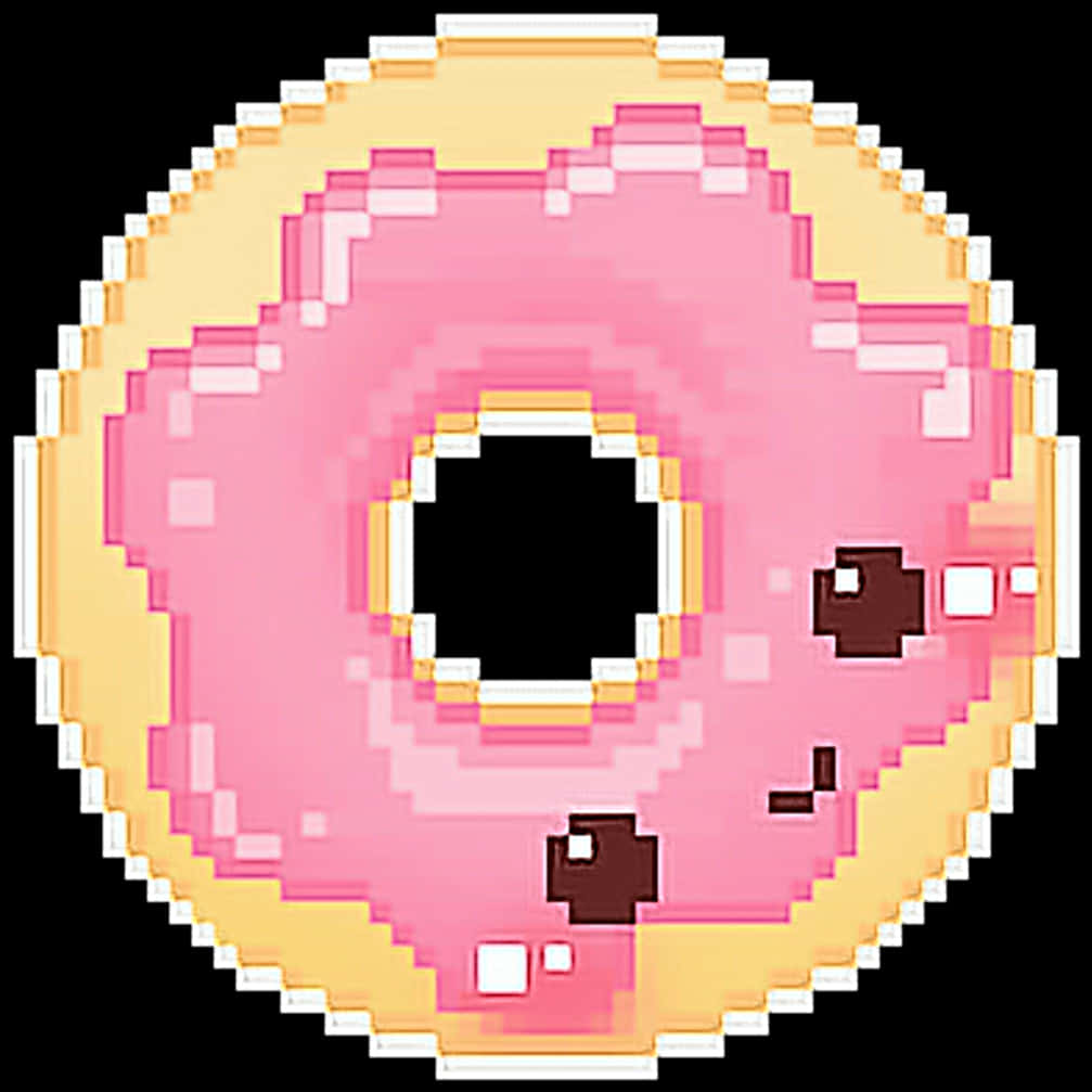 Kawaii Pixel Doughnut