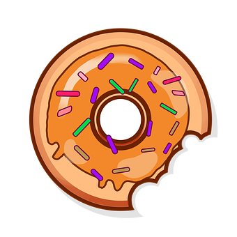 A Donut With Sprinkles And A Hole In The Middle