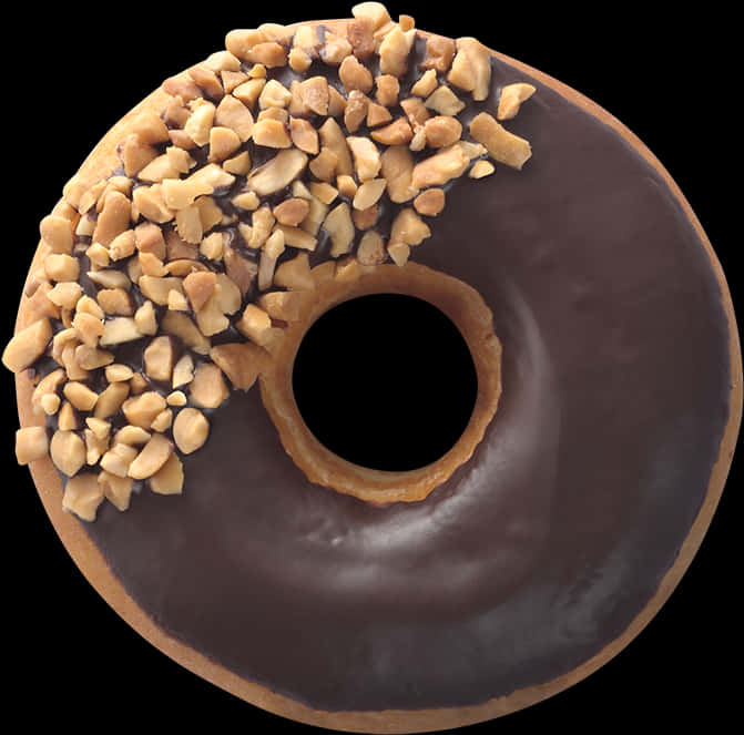 Chocolate Donut With Nuts