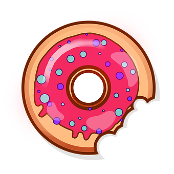 Pink Donut With Candy Bits