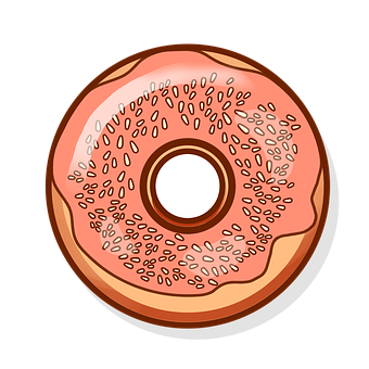 A Pink Donut With Sprinkles