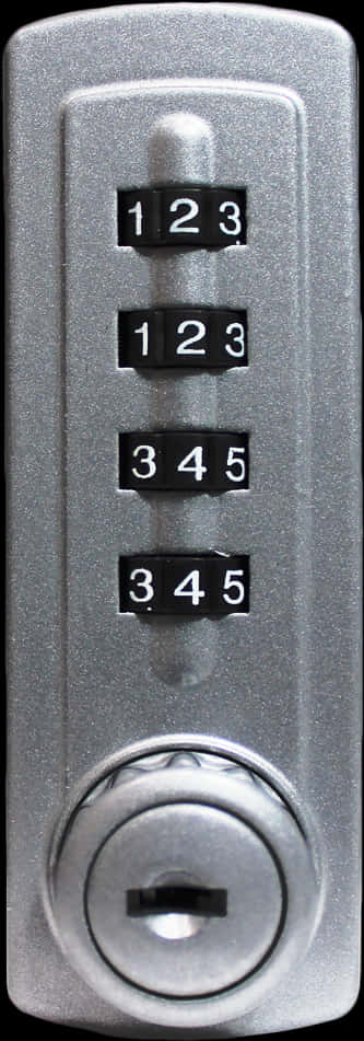 Close-up Of A Grey Metal Box With Numbers
