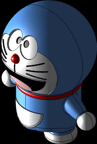 A Cartoon Character In Blue
