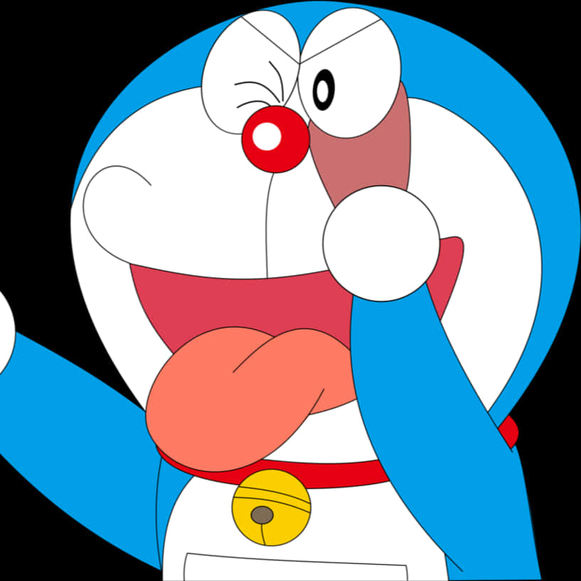 Cartoon Character With A Red Nose And Mouth
