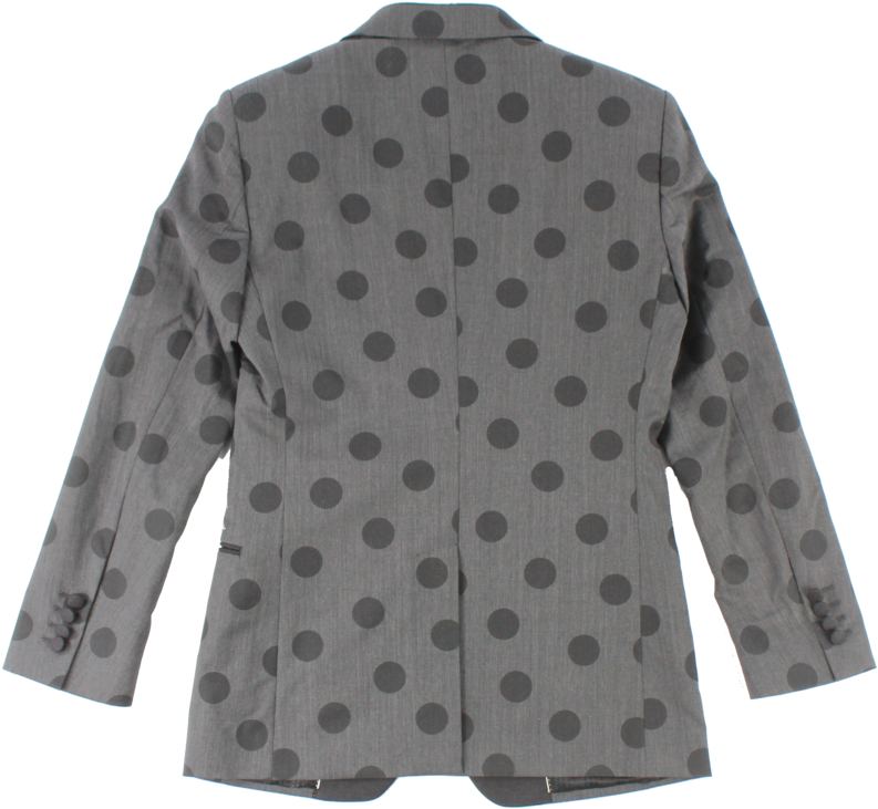 A Grey Jacket With Black Dots