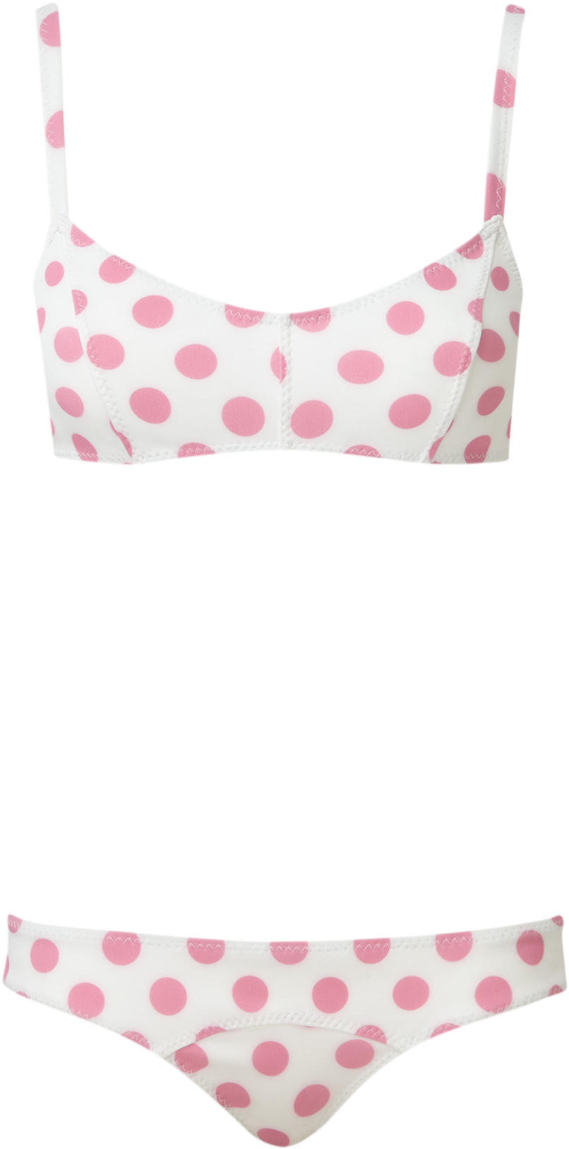 A White And Pink Polka Dot Garment