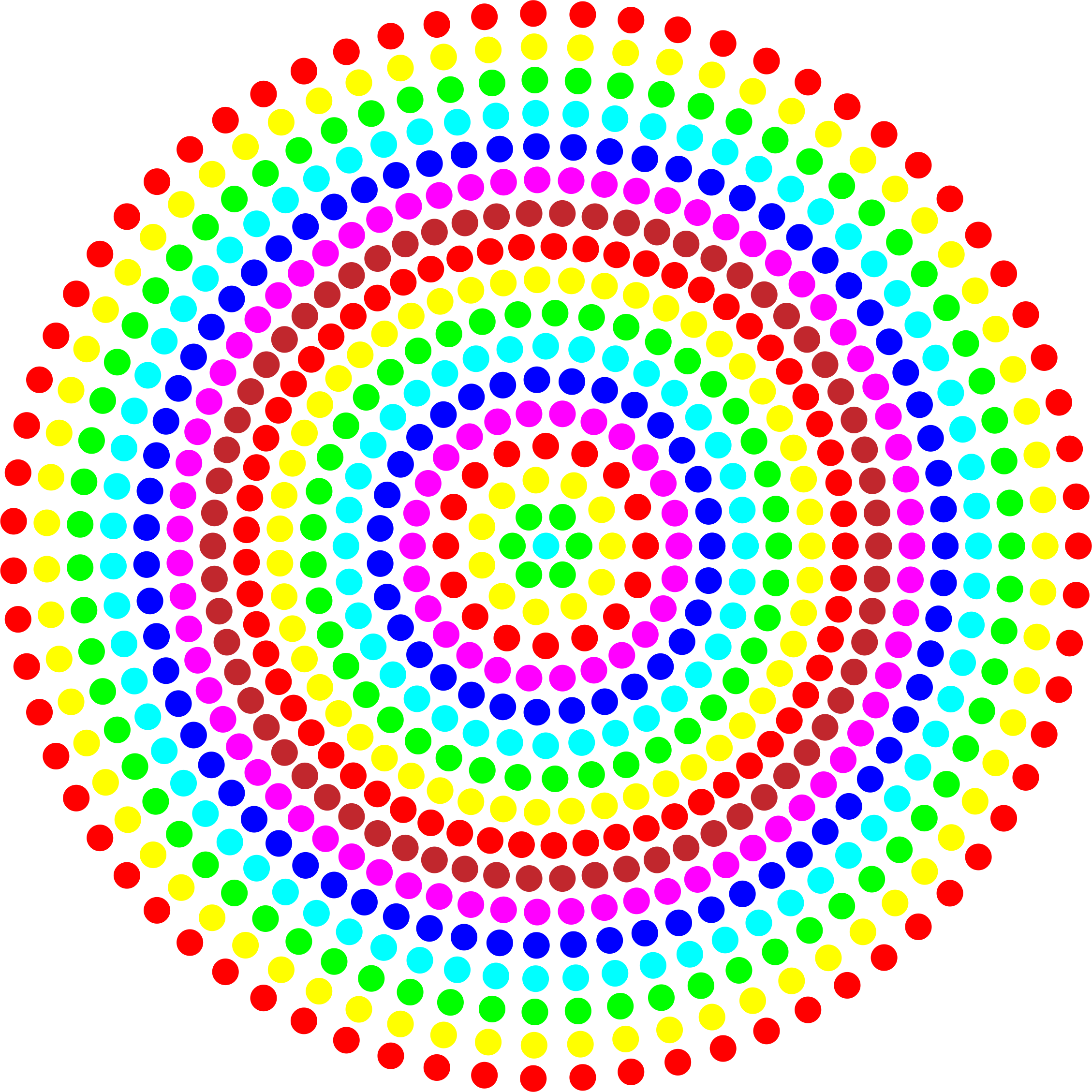A Colorful Circle Of Dots