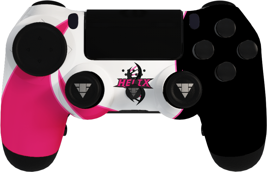 A Pink And White Video Game Controller