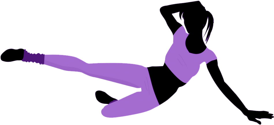 A Woman In Purple Clothes Lying Down