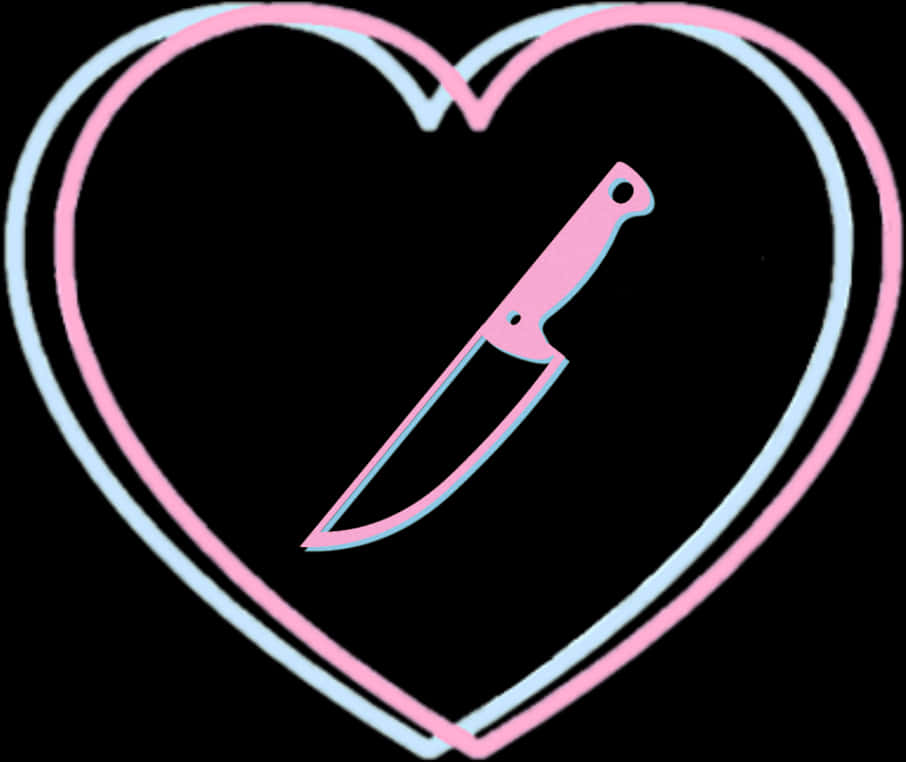 Pastel Heart And Knifer Aesthetic Stickers