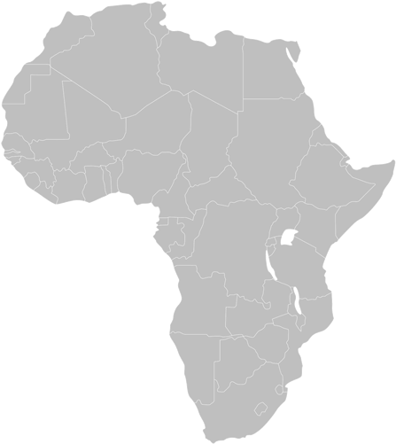 A Map Of Africa With Different States