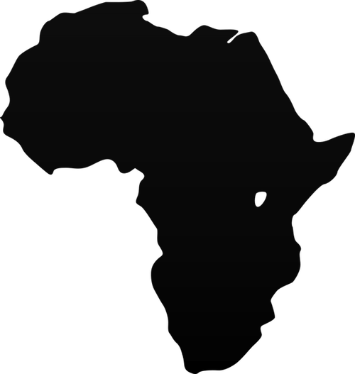 A Black Outline Of A Continent