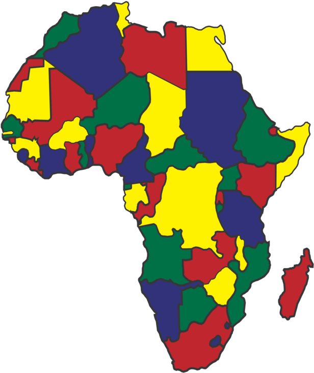 A Map Of Africa With Different Colored Squares