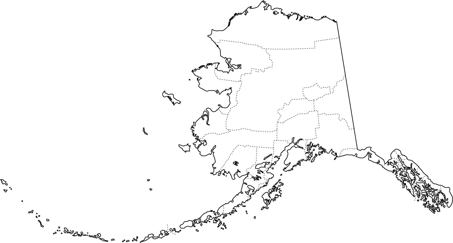 A Map Of The State Of Alaska