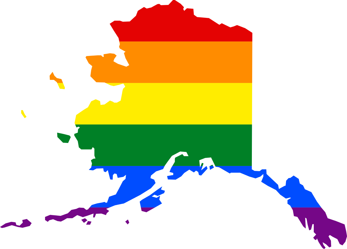 A Rainbow Flag On A Map