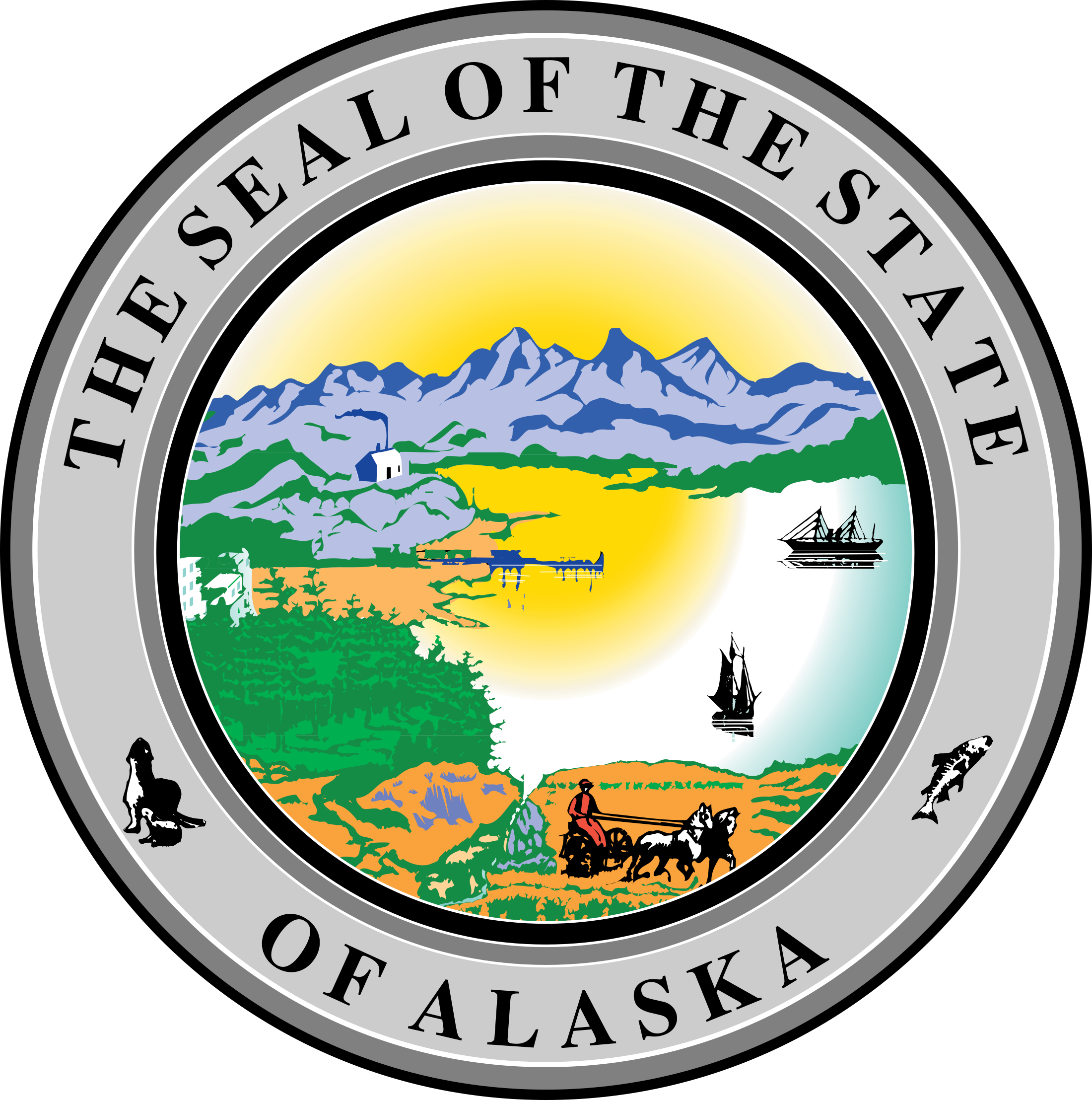 A Seal Of Alaska With A Picture Of A Landscape
