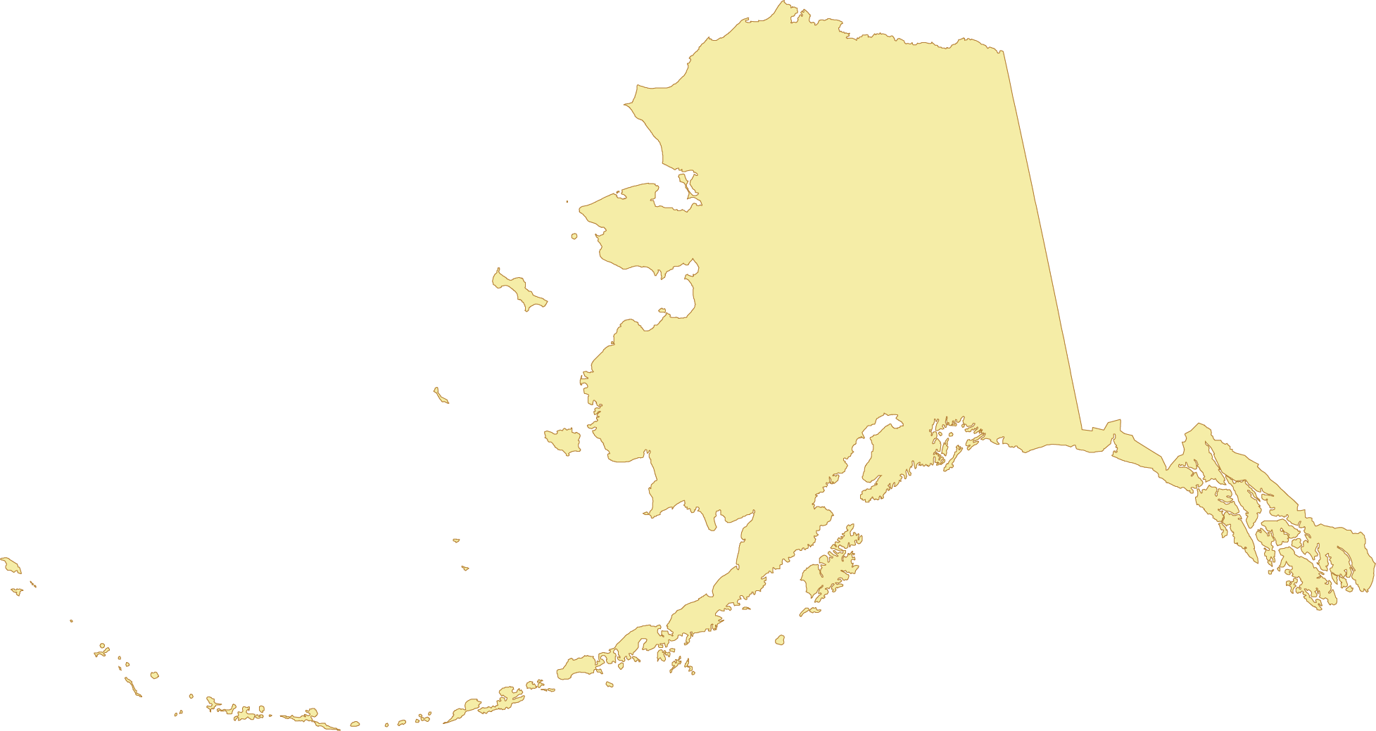 A Yellow Outline Of A State