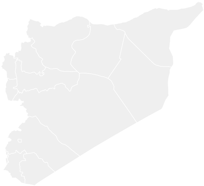 A Map Of Syria With White Borders