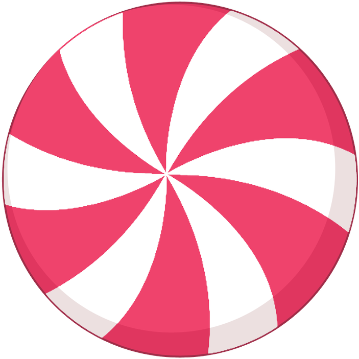 A Red And White Striped Candy