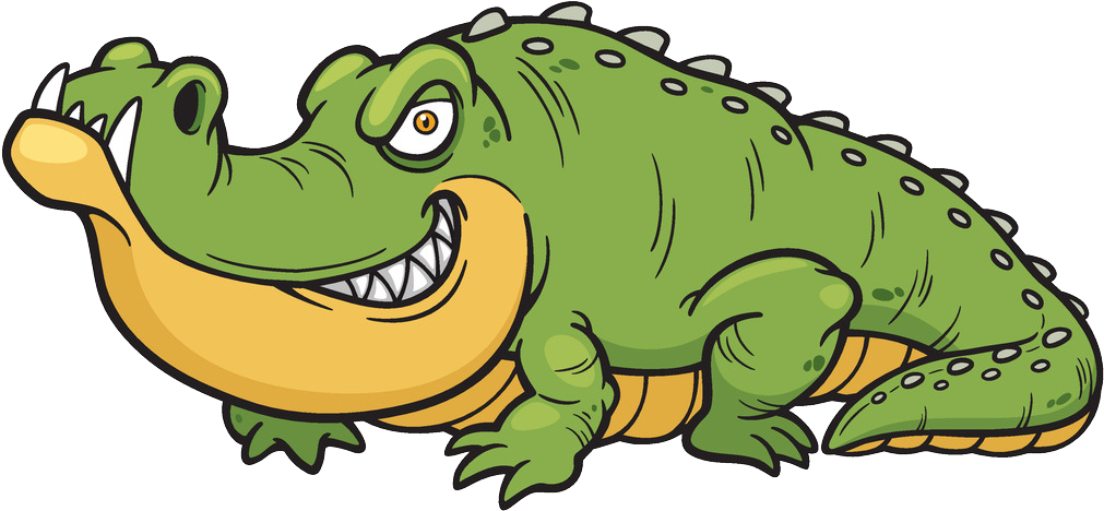 A Cartoon Of A Green Reptile