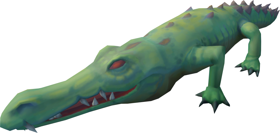 A Green Reptile With Sharp Teeth