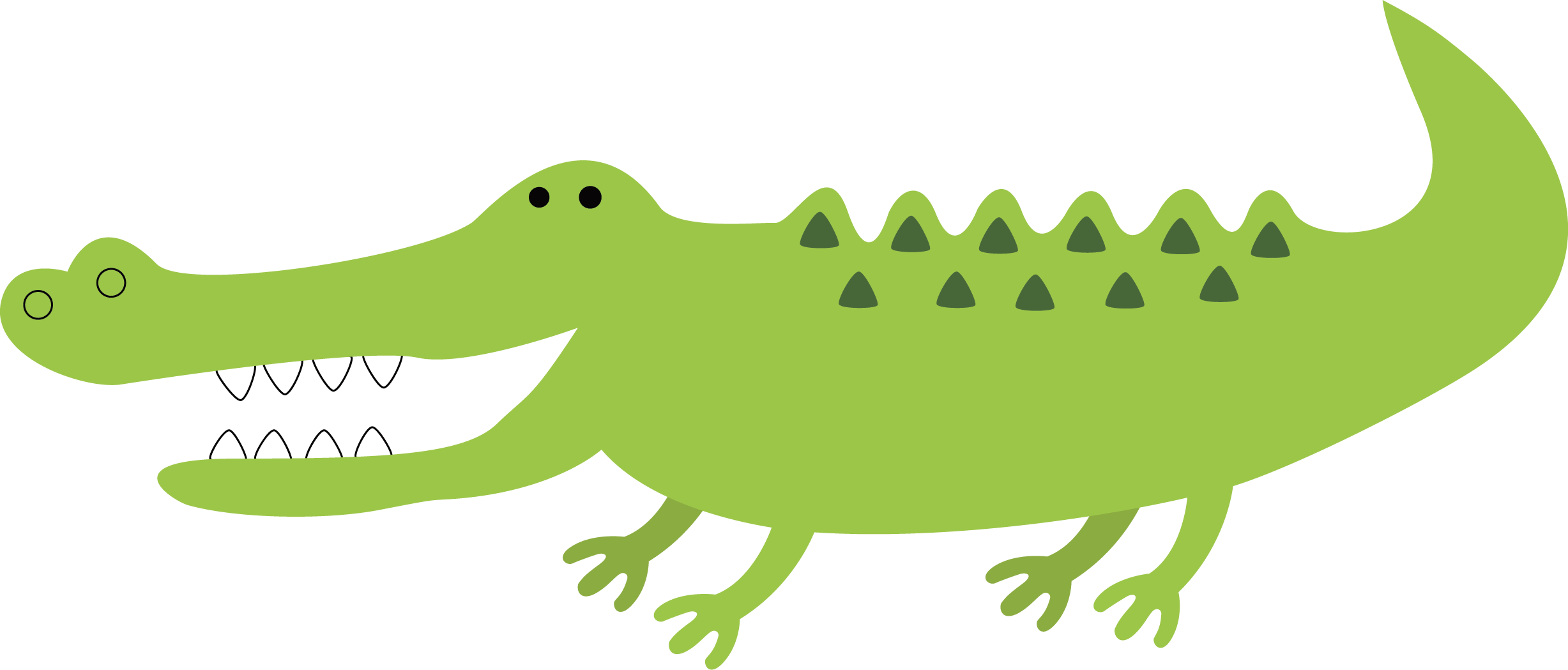 A Green Alligator With Black Background