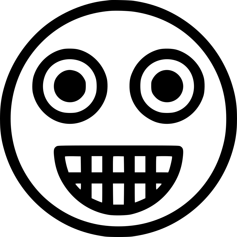 A Black And White Smiley Face