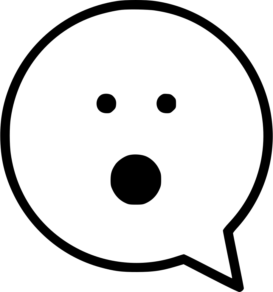 A Black And White Image Of A Speech Bubble