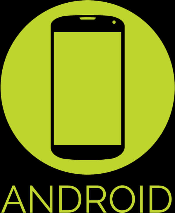 Lime Green Android Phone Logo