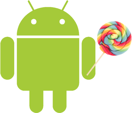 A Green Android Logo With A Lollipop