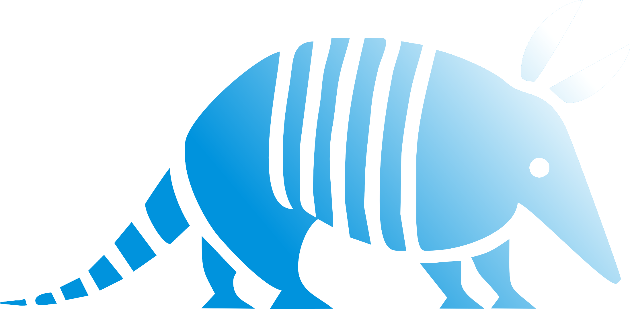 A Blue Striped Animal With Black Background