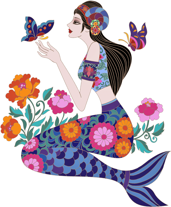 A Mermaid With A Butterfly