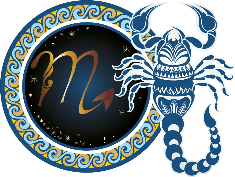 A Blue And Gold Zodiac Sign