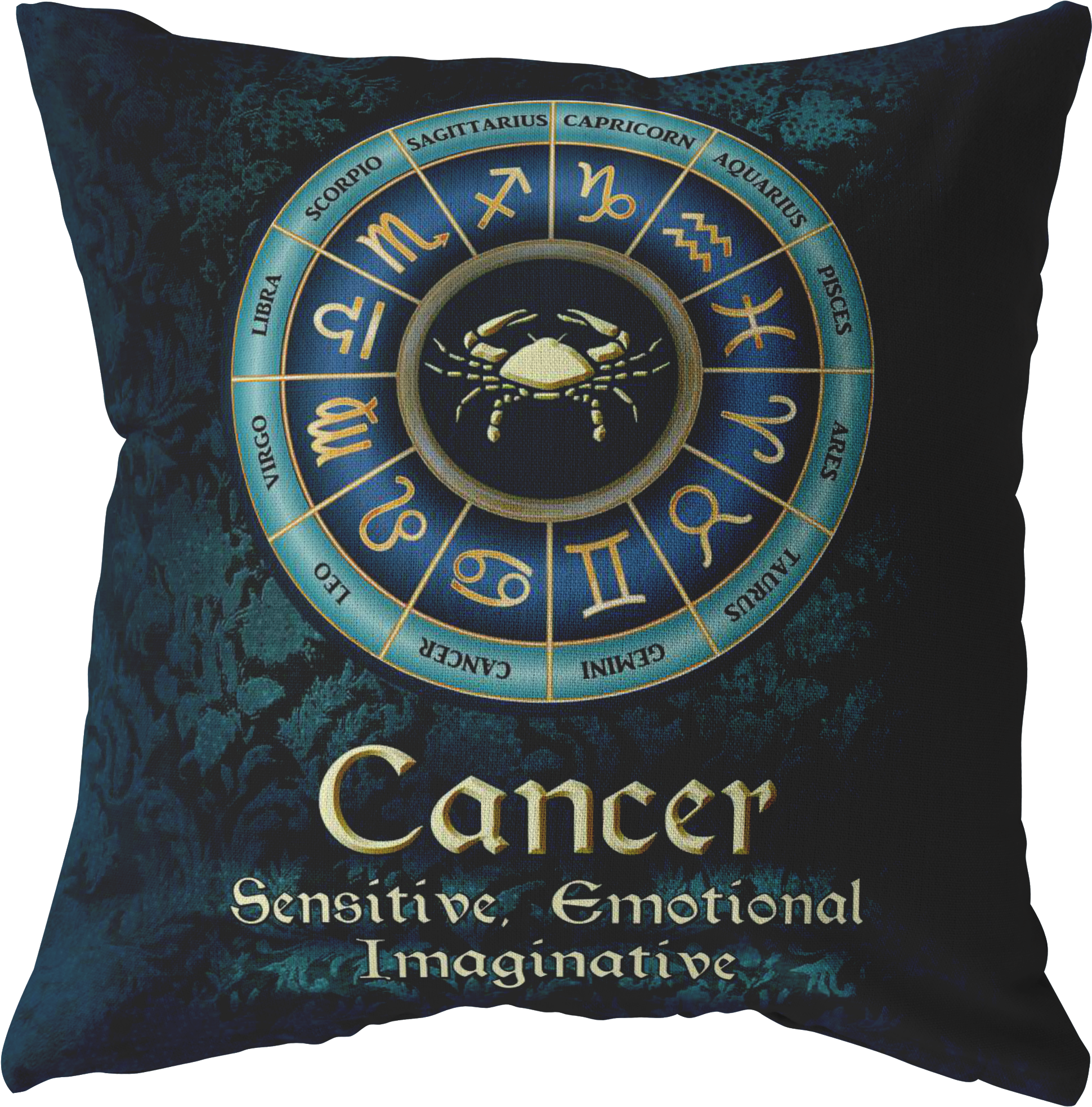 A Pillow With Zodiac Signs On It