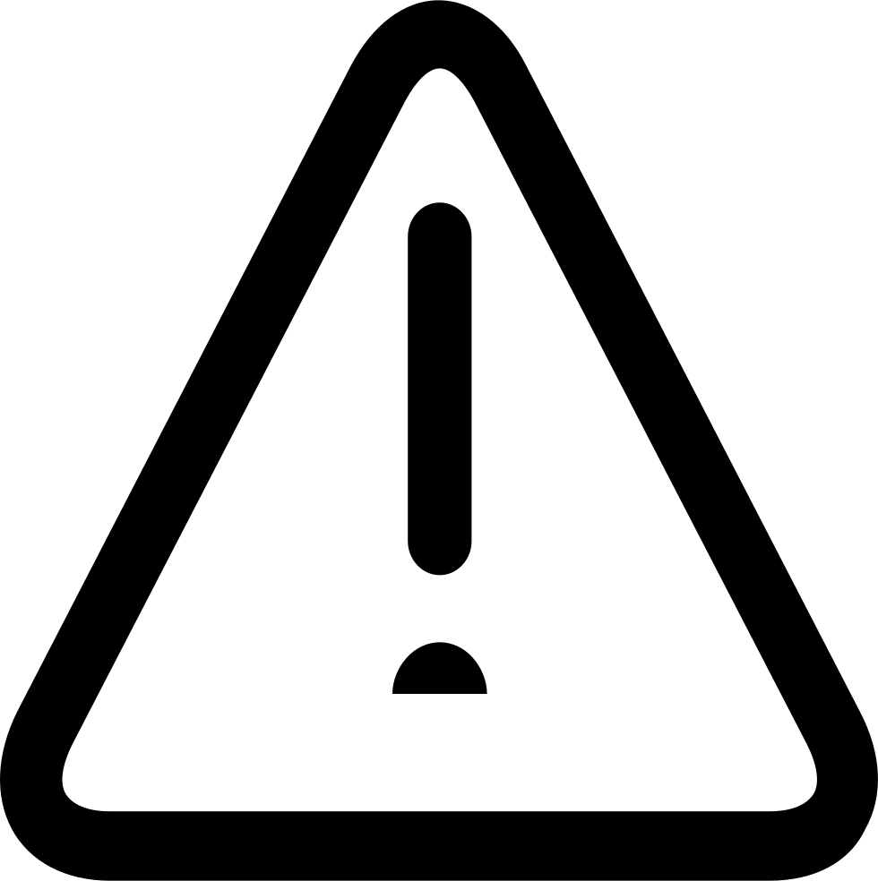A Black Triangle With A Exclamation Mark