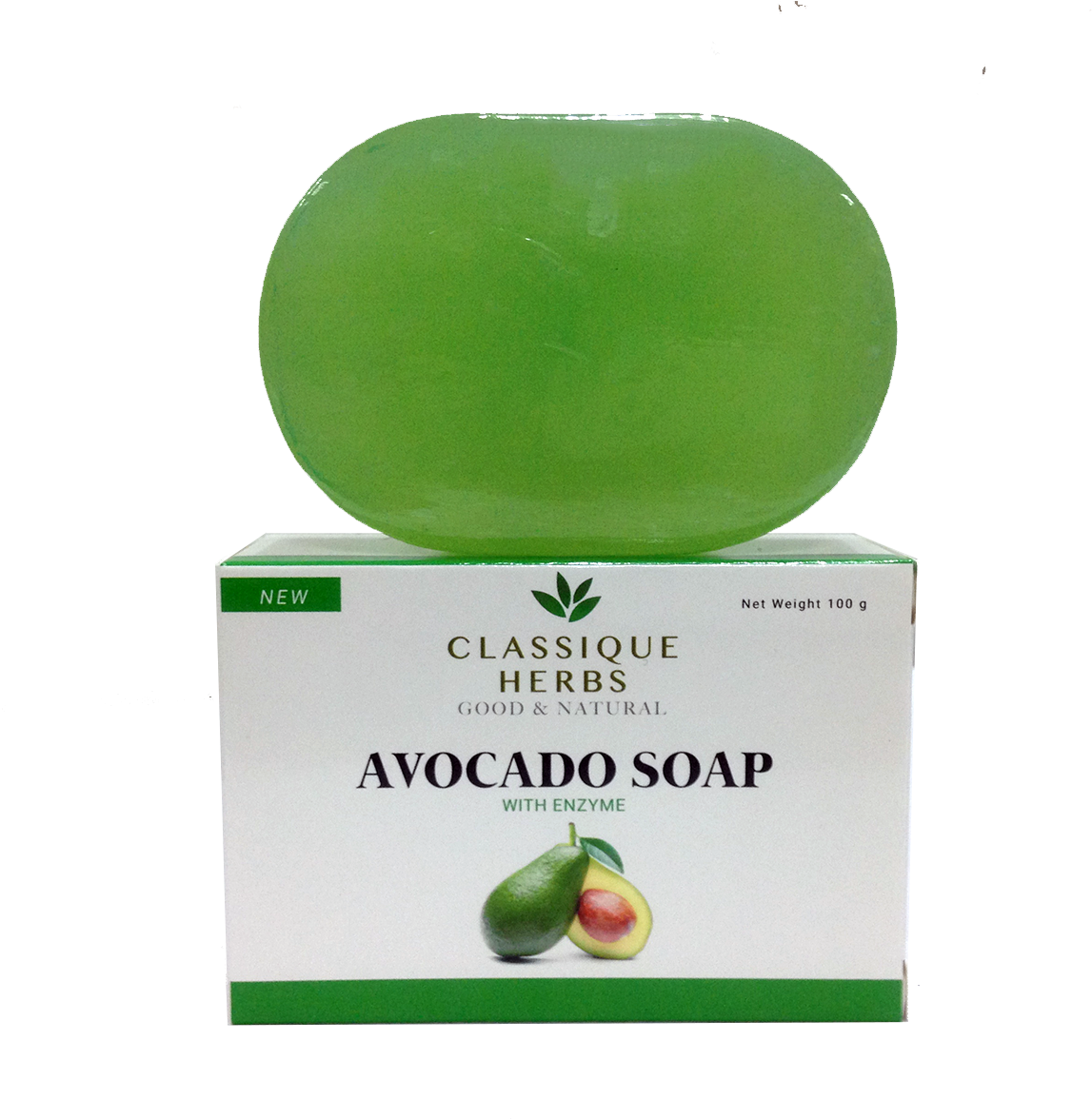 A Green Soap On Top Of A White Box