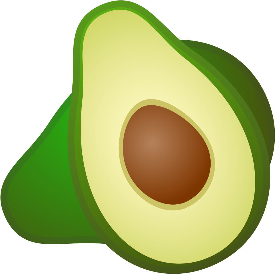 A Avocado Cut In Half