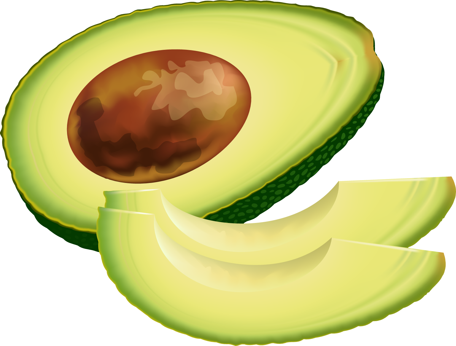 A Avocado Cut In Half