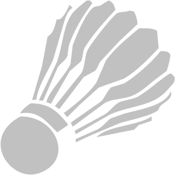 A Grey And White Shuttlecock