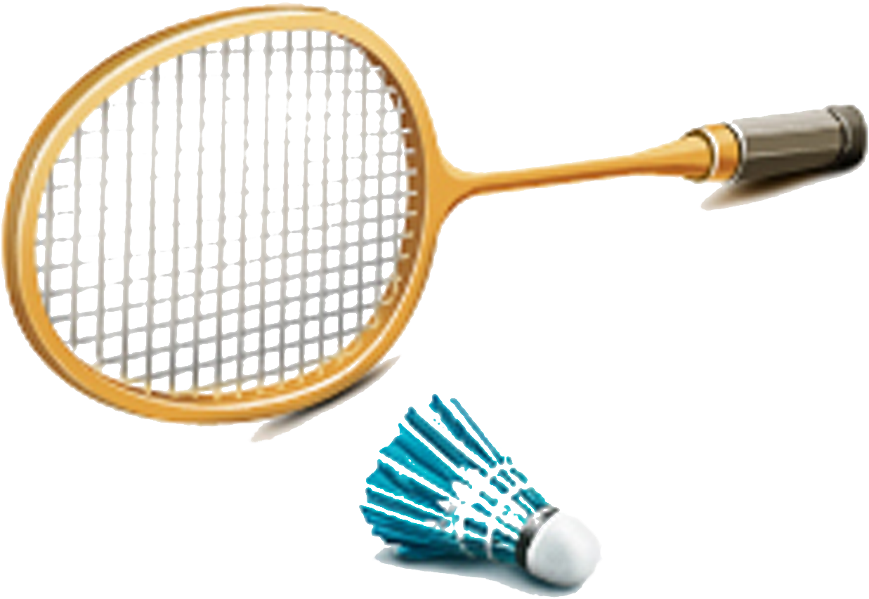 A Racket And Shuttlecock