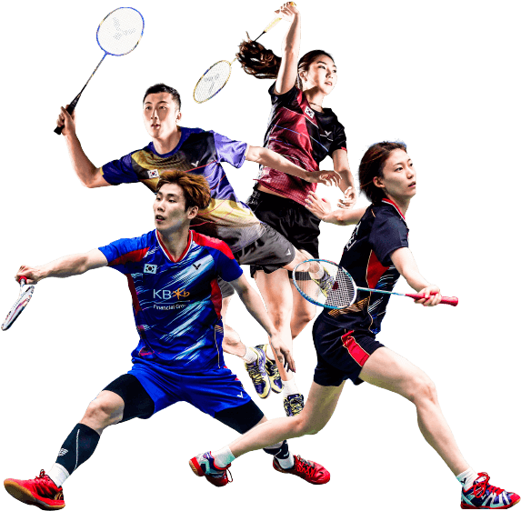 A Group Of People Playing Badminton