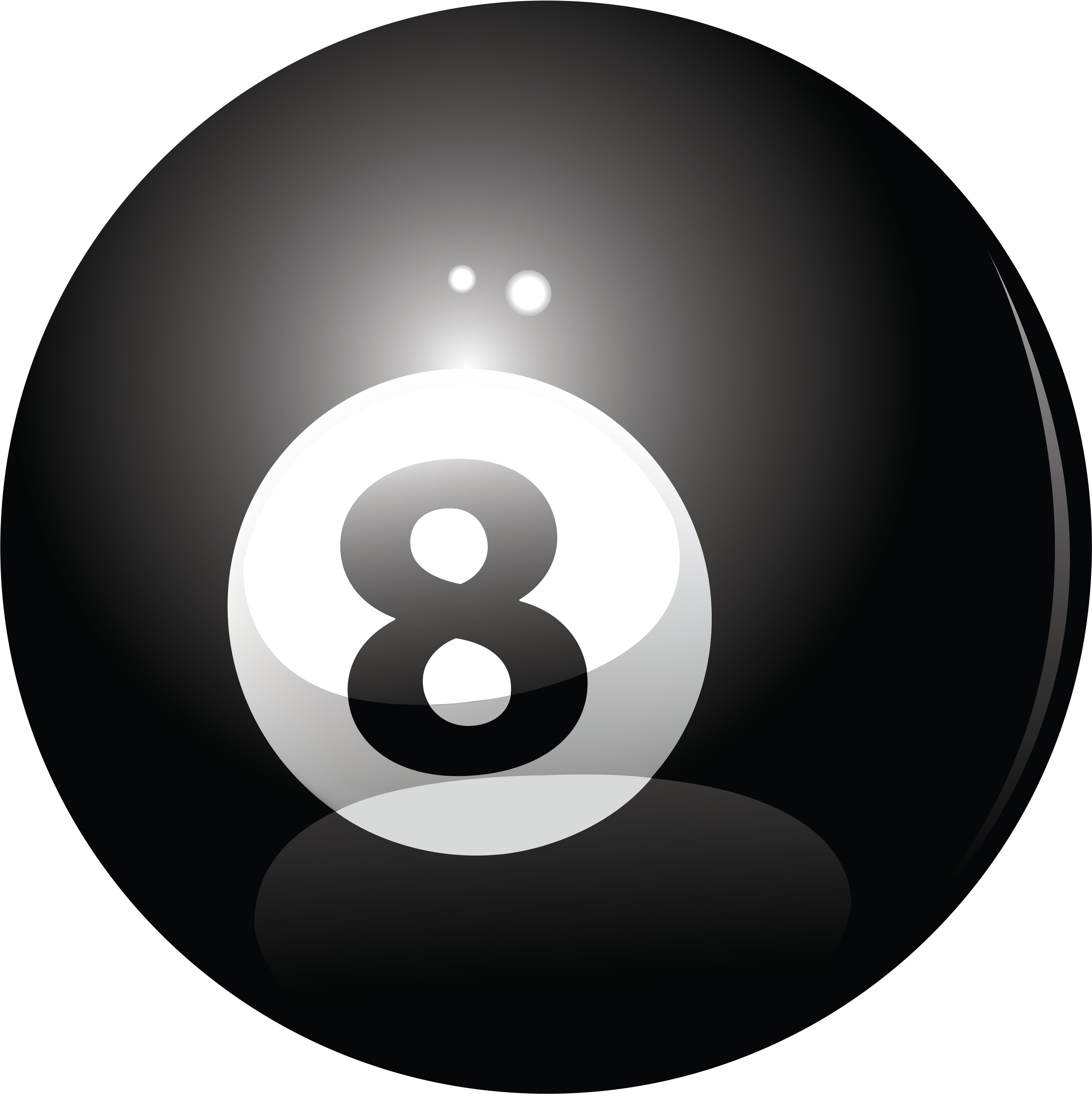 A Black And White Image Of A Pool Ball With A Number