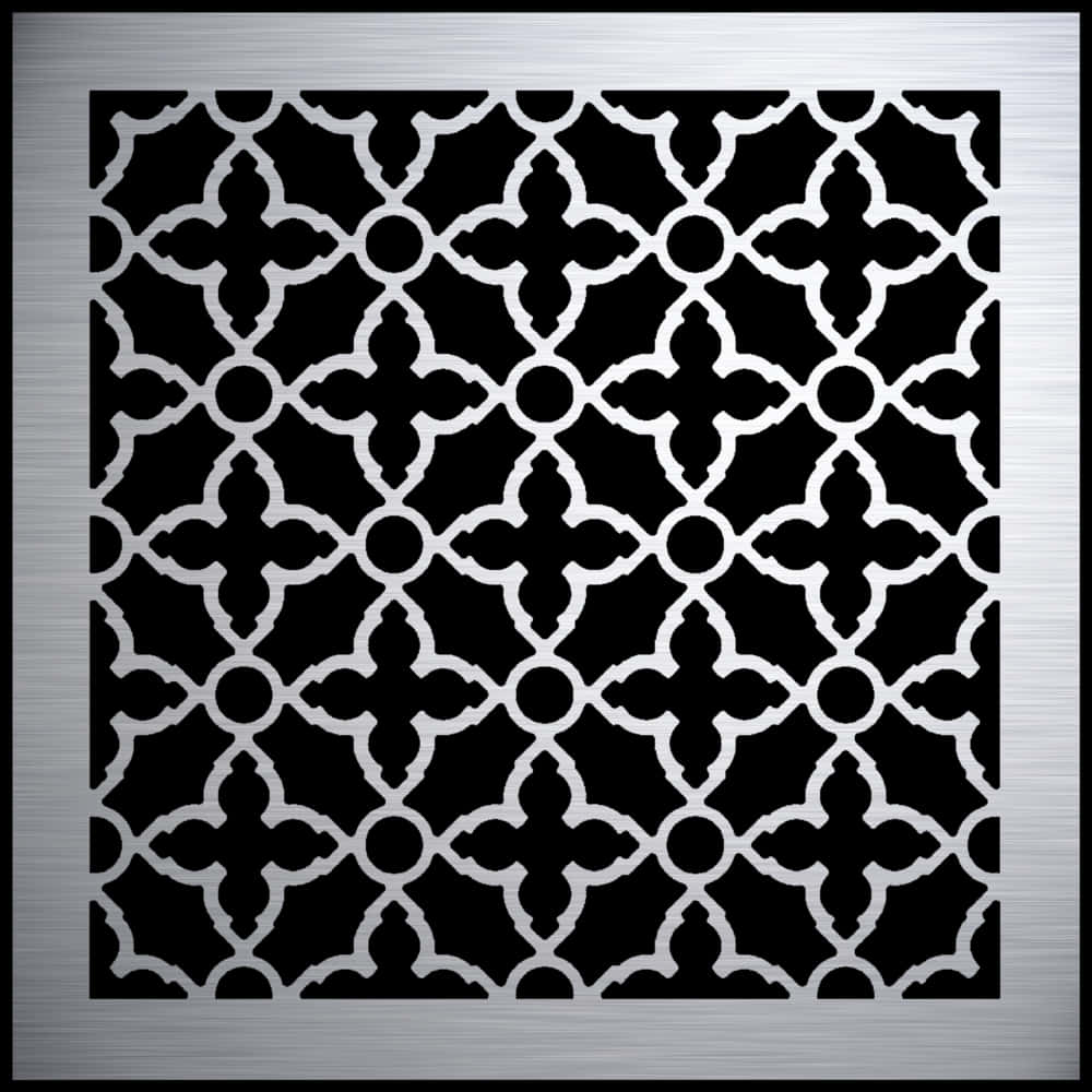 A Metal Square With A Pattern