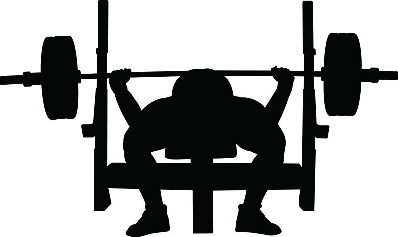 A Silhouette Of A Person Lifting Weights