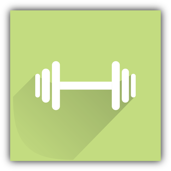 A White Barbell On A Green Background
