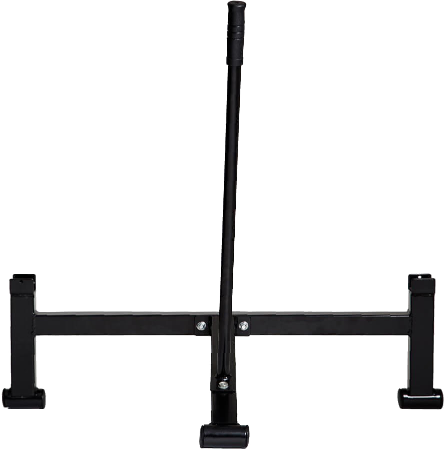 A Black Metal Stand With A Long Handle