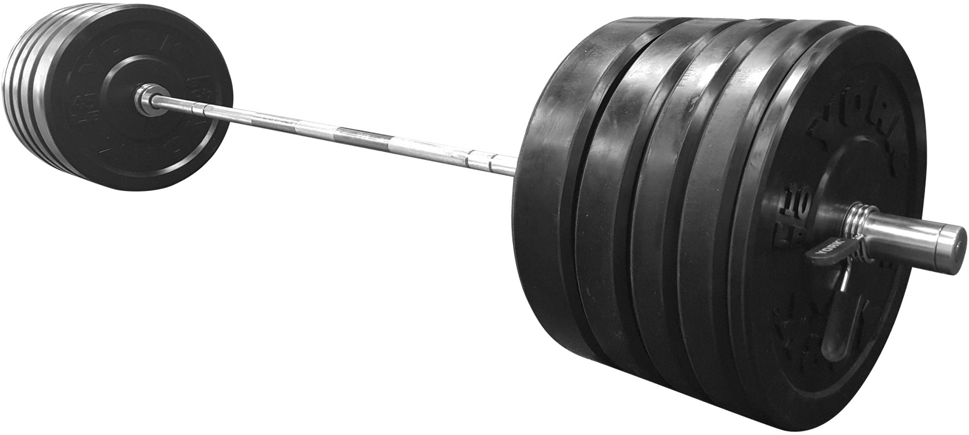 A Barbell With A Black Bar