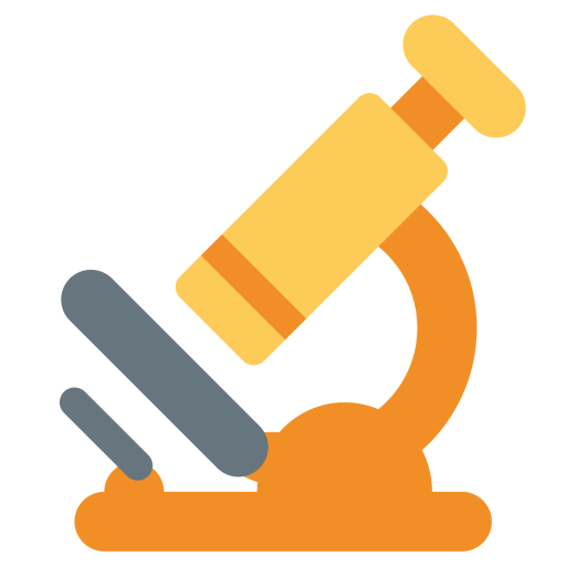 A Yellow And Grey Microscope