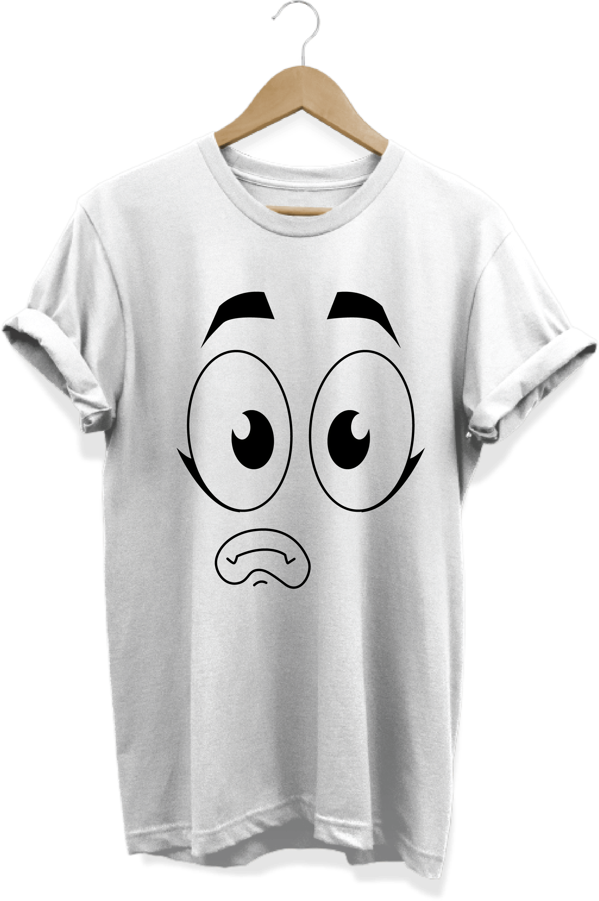 A White Shirt With A Face On It