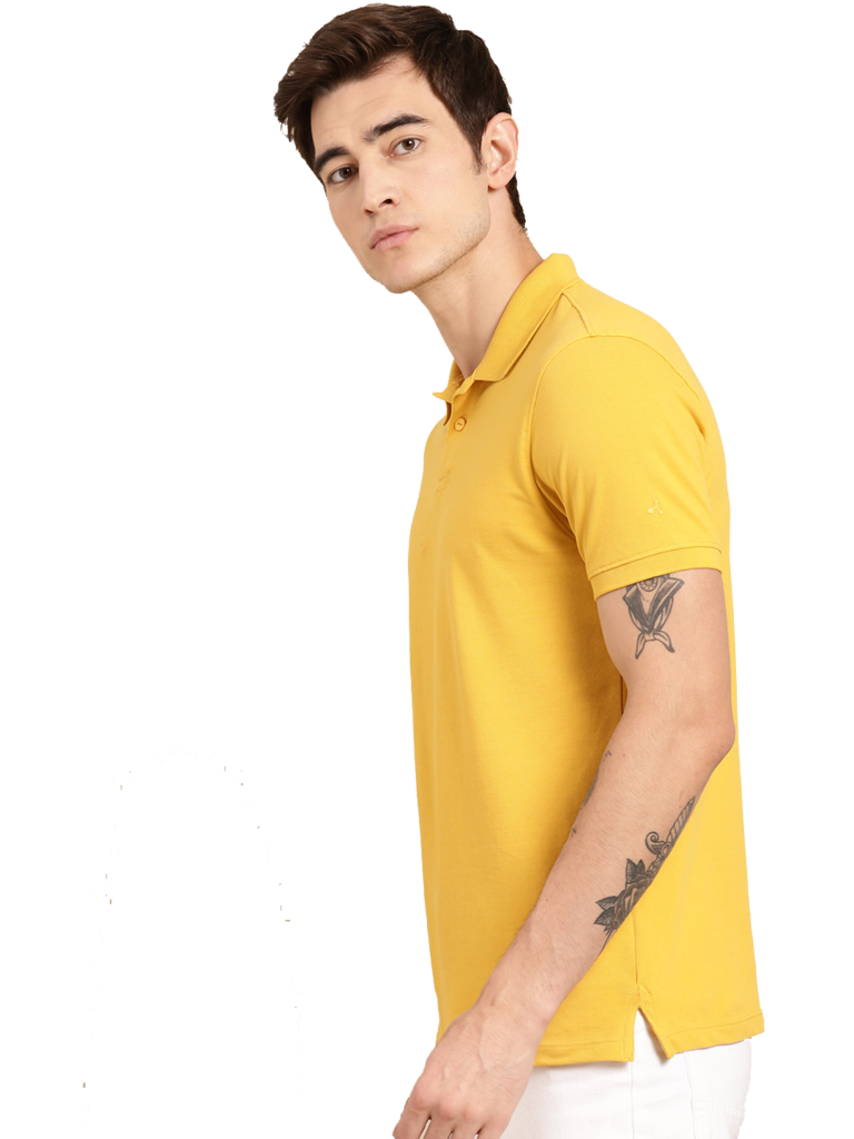 A Man In A Yellow Shirt